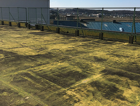 工場での塩ビシート防水工事