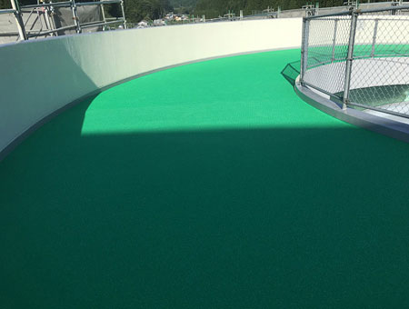 奈良県小学校での施工後の屋上