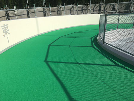 奈良県小学校での施工後の屋上