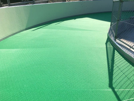 奈良県小学校での施工後の屋上